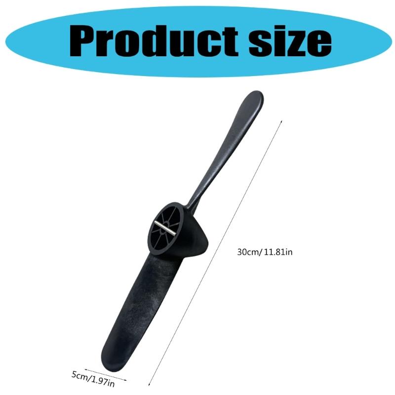 Pá de Hélice de Caiaque de 30cm Peças de Reposição de Hélice de Caiaque Suporte para Motor de Popa para Canoagem Barco de Pesca Caiaque Preto