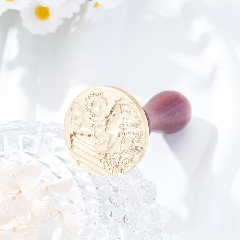 3D Embossed Wax Seal Stamp Head Metal Wax Stamp Head for Valentines Card Birthday Card Invitations Envelope