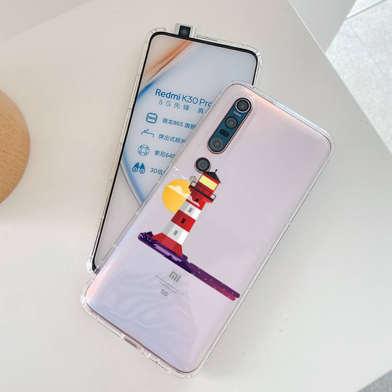 YNDFCNB Lighthouse Print Bird Seagull Phone Case For Redmi Note 5 7 8 9 10 A K20 Pro Max Lite for Xiaomi 10pro 10T