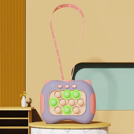 Push Bubble Game With Lanyard Light Up 4 Modes Handheld Funny Kids Adults