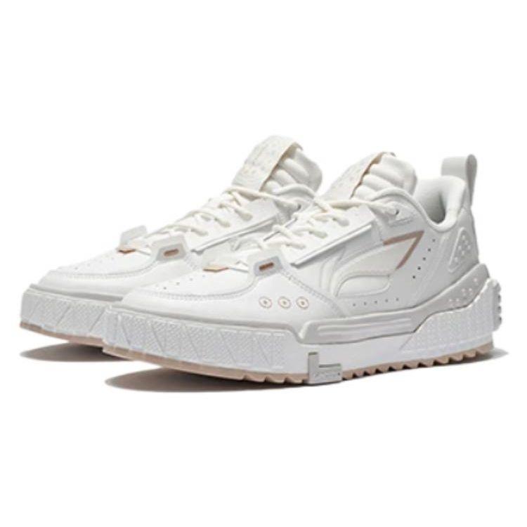 Li-Ning Comfortable Lightweight Low-Top Skate Shoes Men Sneakers White AGCS075-3