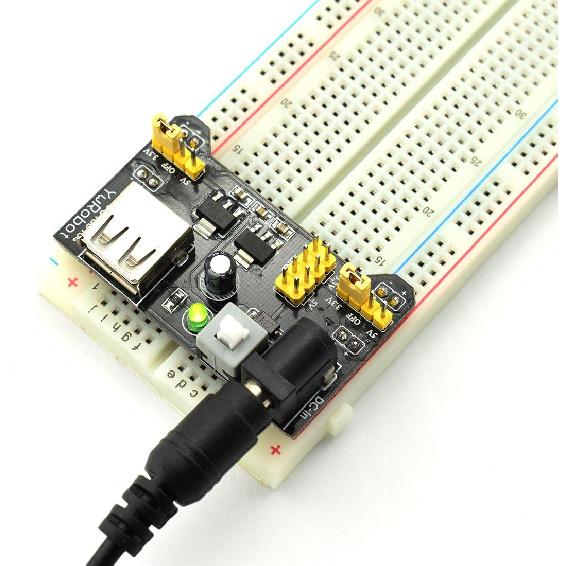 HJ Garden Electronic Component Power Supply Module Assorted Kit for Arduino, Raspberry Pi, STM32, UNO, MEGA2560 830P Breadboard + Power Module +