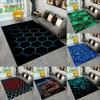 3D Abstrakt Modern Geometrisch Illusion Teppich, Teppich für Wohnzimmer Schlafzimmer Sofa Fußmatte Dekor Kinderspiel Rutschfeste Bodenmatte