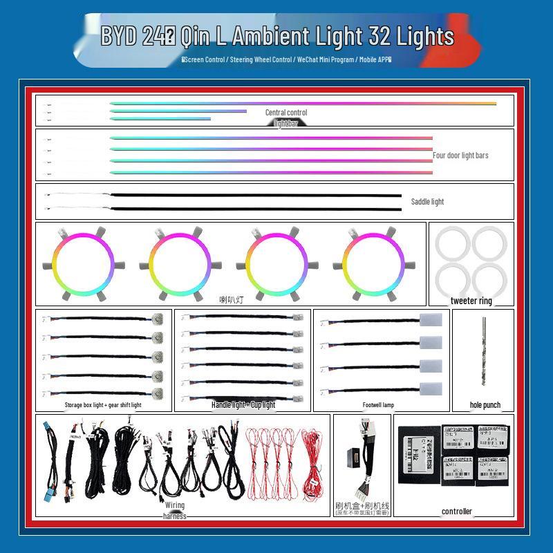 

BYD Qin PLUS/L Dynamic Ambient Car Interior Flowing Lights