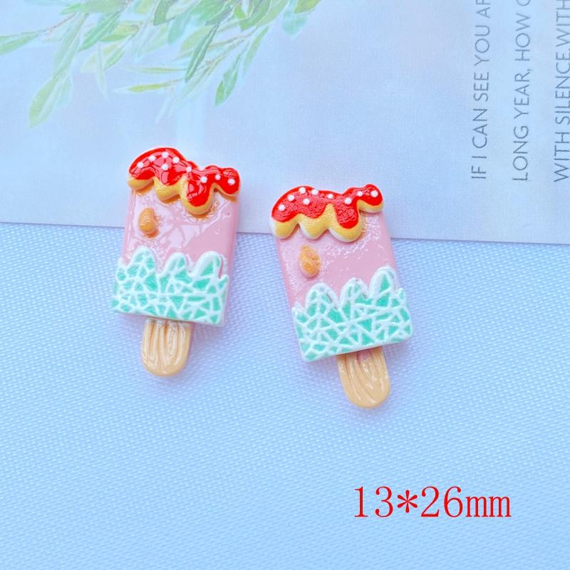 20Pcs Kawaii Cute Mixed fruit popsicle Flat back Resin Cabochons Scrapbooking DIY Jewelry Craft Decoration Accessories D67