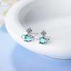 Green Planet süße kleine Universum 925 Sterling Silber Temperament Persönlichkeit Mode weibliche Ohrstecker SEA297