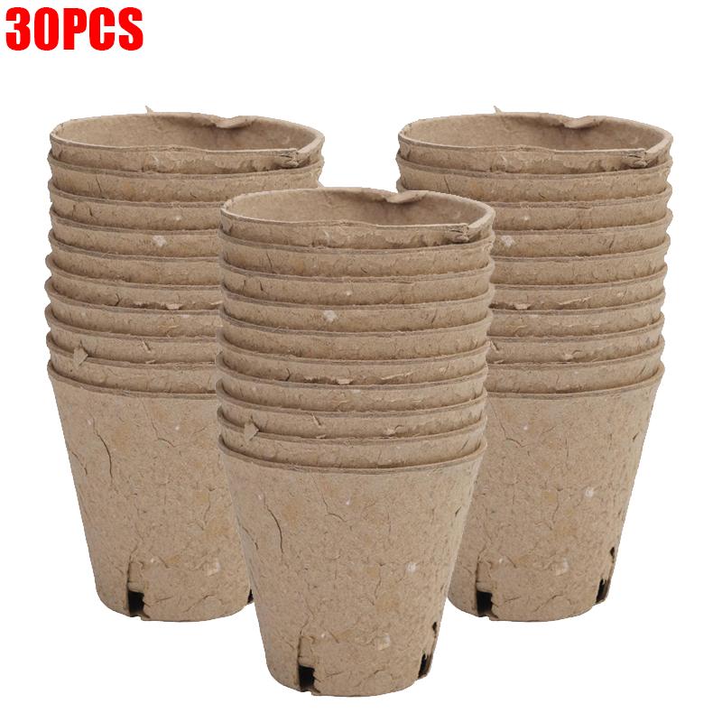Biodegradable Seedlings Pots Garden Plant Nursery Pot with Drainage Holes Flower Vegetable Seed Starting Trays Gardening Tool
