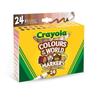 Crayola - colours of the world - lot de 24 feutres pointe maxi, assort
