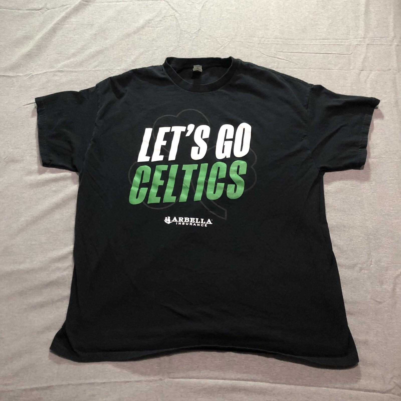 NBA Boston Celtics Basketball T Shirt Mens XL Graphic Let s Go Celtics Black Tee S