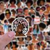 60 Sheets Black Girl Graffiti Stickers for Luggage, Computers, and Helmets