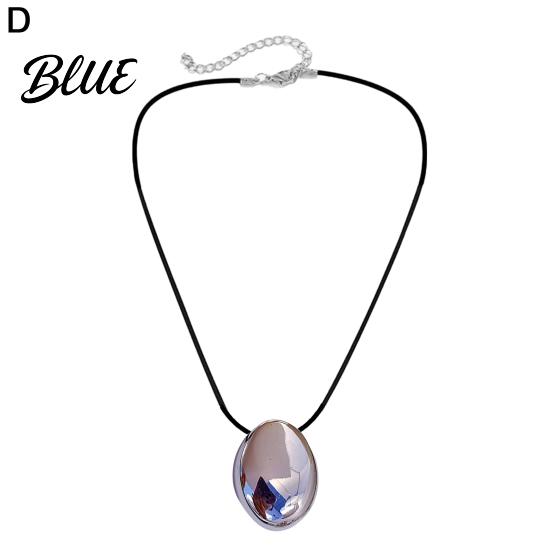 Fashion Accessories for Women Oval Bead Clavicle Chain Necklace Alloy