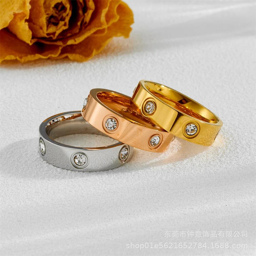Korean Titanium Steel Trendy Niche Design Women's Fashion Index Finger Couple Ring