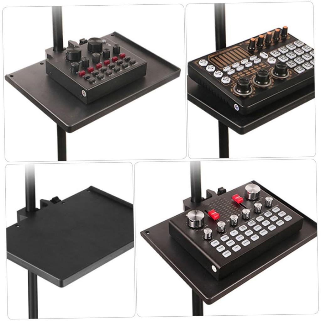 NUOLUX Mobile Phone Live Broadcast Stand Microphone Sound Card Tray Adjustable Bracket Stand Microphone Multifunctional Microphone Storage Tray Holder