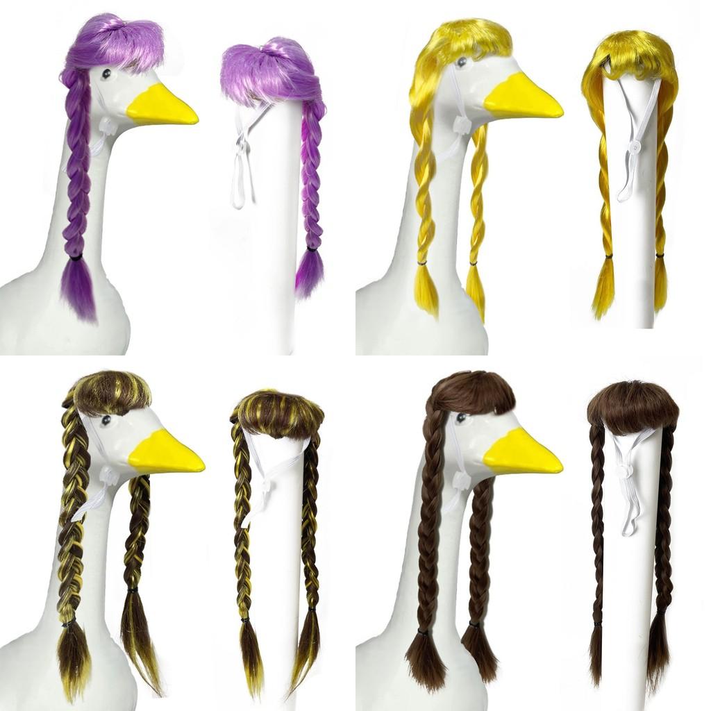 Pet Duck Entertainmentstyle Head Wig With Hightemperature Silk For Gifts Parties