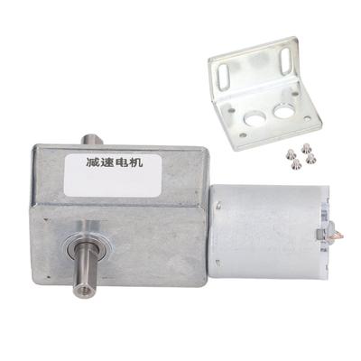 DC Schneckengetriebemotor Langsamlaufend 25kg.cm 12mm Doppelwelle Selbsthemmend Reversibles Schneckengetriebegehäuse