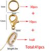 1 Set 3m Iron Cable Chain Connector Link Chains With Jump Rings Lobster Clasps Jewelry Making Set DIY Necklace Materials Finding