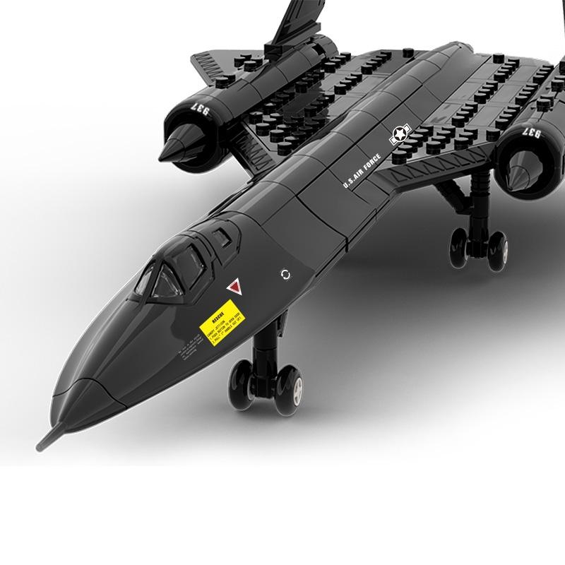 183Pcs SR71 Fighter Airplane Building Blocks, MOC Military Reconnaissance Jet Model Kit, 3D DIY Bricks Desktop Decor Adult Gift