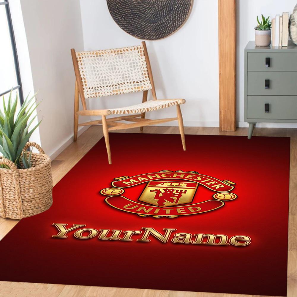 Manchester Personalized Text Area Rug Design for Foyer Kitchen Living Rooms Decorate room Anti-slip Rug Anime Office Decor Spiritual Gift