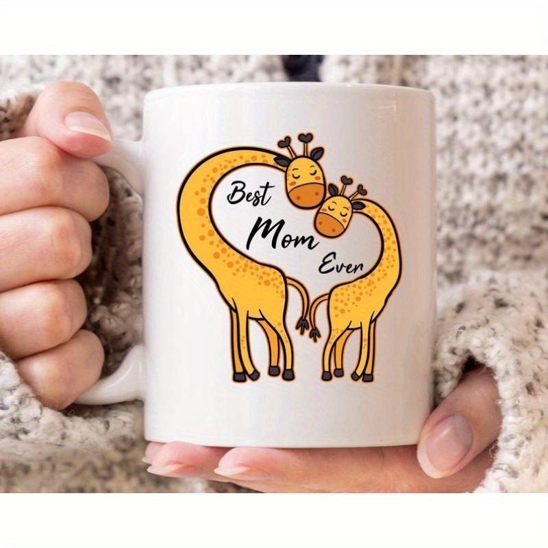 Best Mom Ever Mug, Mothers Day Giraffe Cup for Mom Mama Mommy Mother, Gift for Giraffe Lover Mommies, Giraffe Mug for Animal Lov 320ml