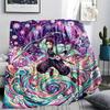 Demon Slayer Tanjiro Flannel Blanket Warm Cozy Print Design for Bedroom Beds Sofas Outdoor Travel.-TING