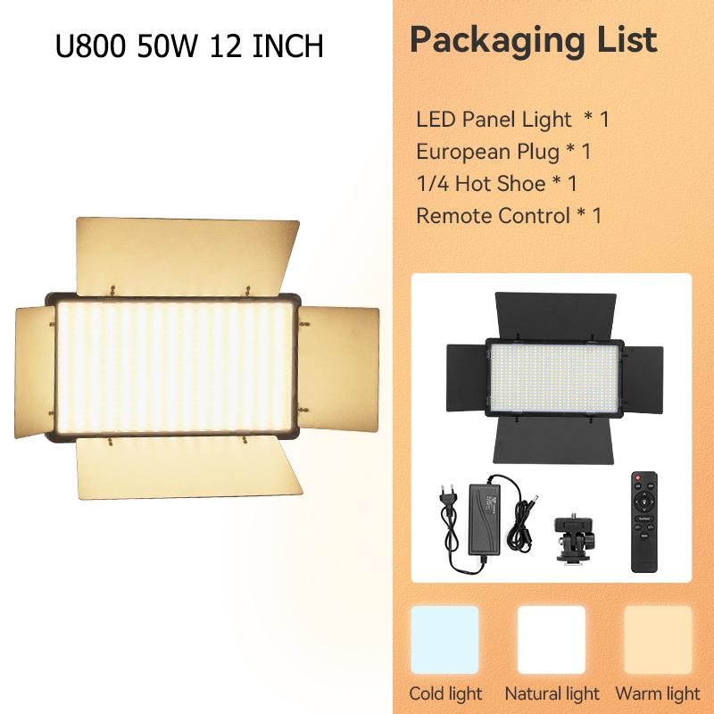 

LED Video Lighting Kits Camera Light Selfie Light Panel Lamp Bi-Color Variable 3200K~5600K for Video Photography YouTube Gaming us