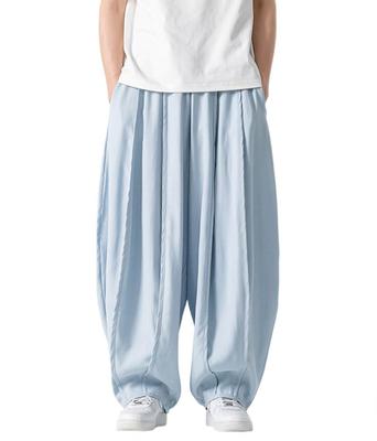 Light Large Wide Big Harem Beautiful Leg Easy Spring Summer Fall SEW516 [East Rain] Blue, Size, Pants, Silhouette, Pants, Unique, Pants, Pants, Light,