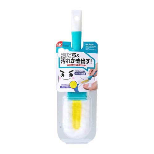 LEC Gekiochikun Double Material Foaming Shoe Brush W-476