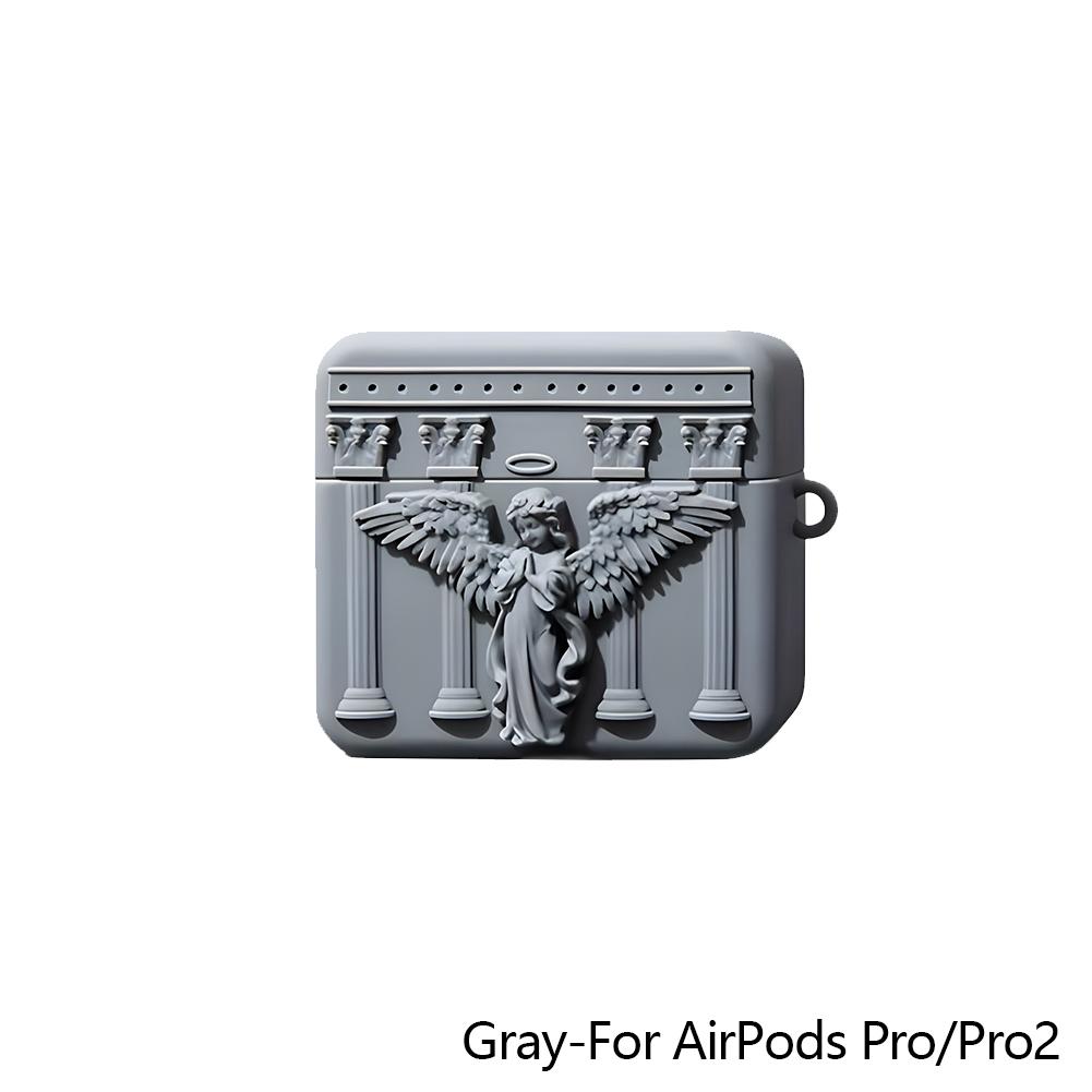 

Милый 3D Молитвенный Ангел Силиконовый Чехол Для Airpods 3 2 1 Беспроводная Зарядка Защитный Чехол Мягкий Чехол Для Airpods Pro 1 2 For AirPods Pro/Pro2 серый