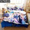 Game Genshin Impact Bedding Set 3D Printed Comforter Duvet Cover Sets Pillowcase Twin Full Queen King Duvet Covers Drop Ship