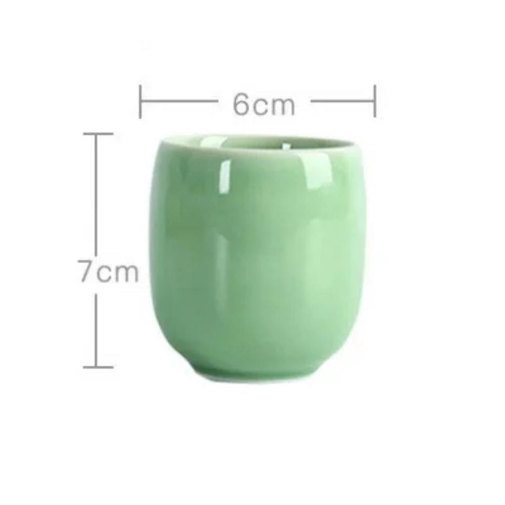 

CHANSHOVA-Porcelain Tea Cup Set, Traditional Chinese Style, Celadon Crackle Ceramic Teacup, Small Coffee Cup, 150ml, H284 150ml