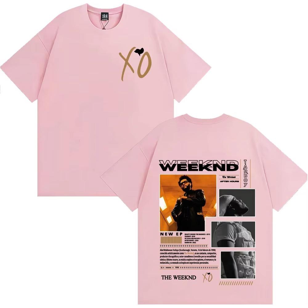 The Weeknd camicia da uomo in cotone oversize grafica album After Hours estate Donna Y2k girocollo rock Streetwear T-shirt