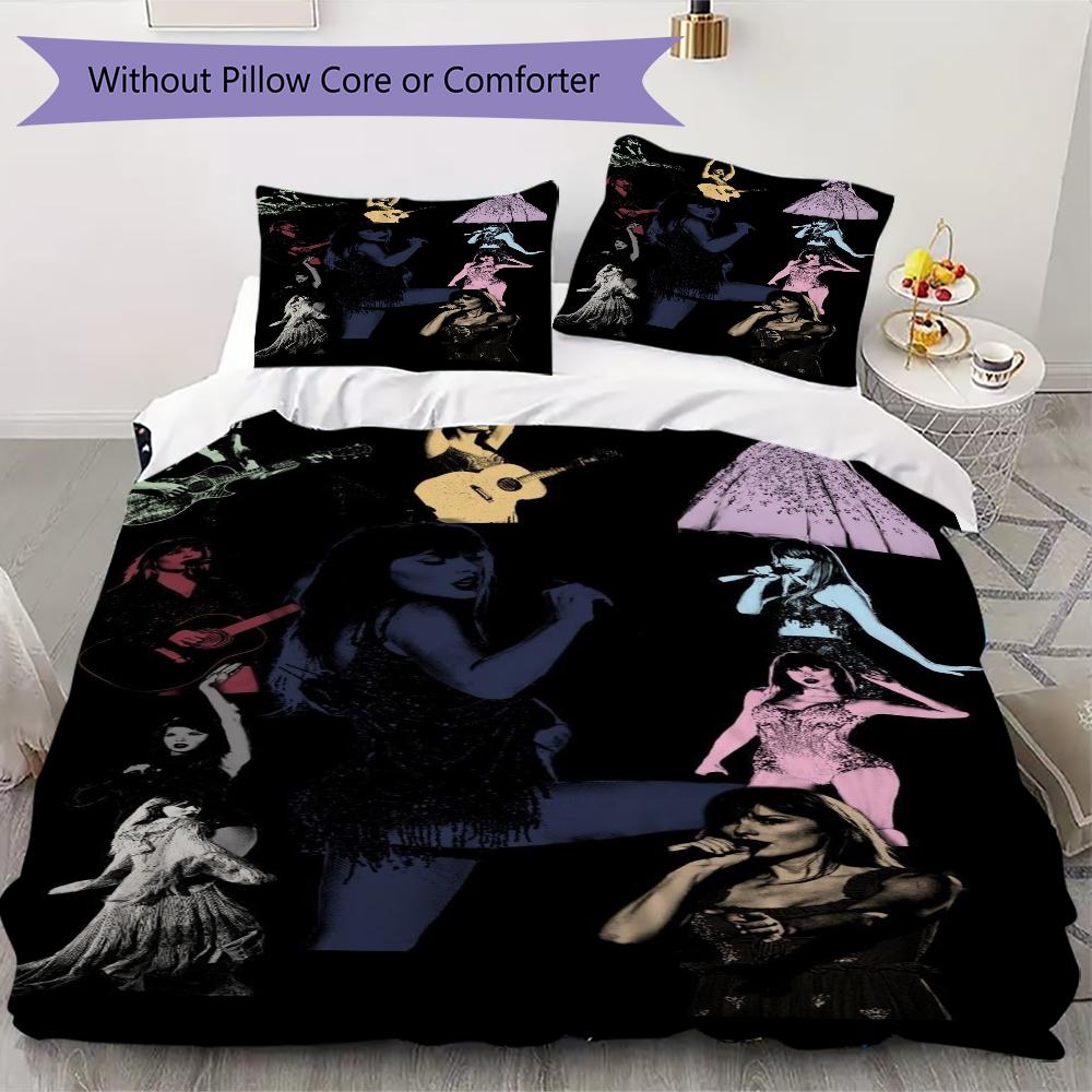 Taylor Swift Eras Tour Threepiece Set Without Core 1 Duvet Cover 2 Pillowcase Without Core Christmas Birthday Gift Soft And Comfortable