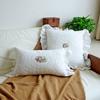 New Embroidered Pillow Cover with Lotus Frill French Lace Cushion Cover Comfortable Washable Soft Pillowcase