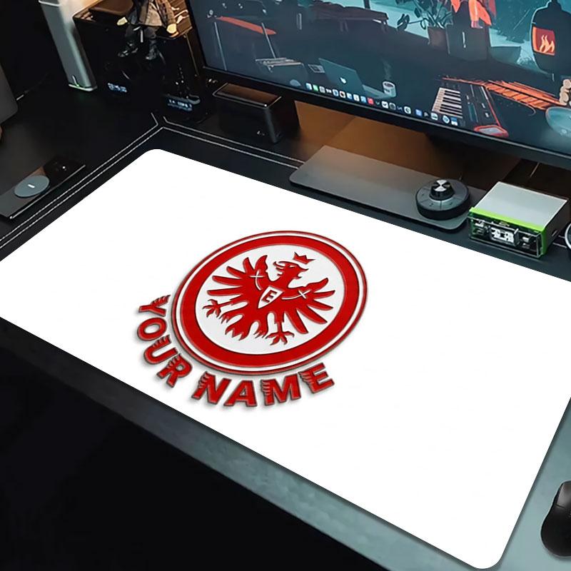 Eintracht Frankfurt Benutzerdefinierter Name Große Größe Mauspads Große Gaming-Tischauflage Rutschfest Laptop Tablet Großes Mauspads XXL Matte Mini-PC-Spielmatte Mit Schloss