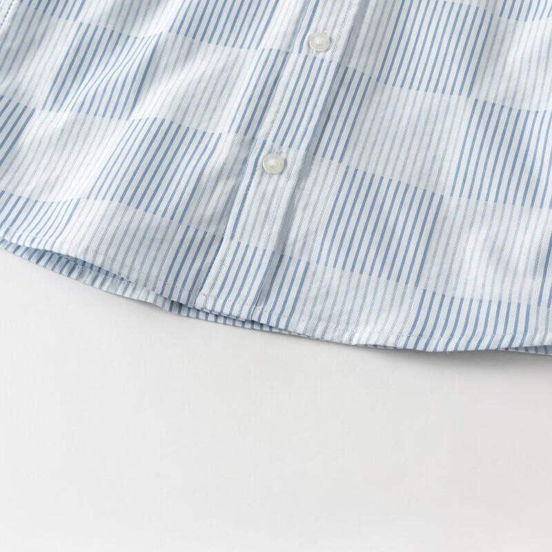 DAVE&BELLA Boys' Striped Short Sleeve Woven Shirt