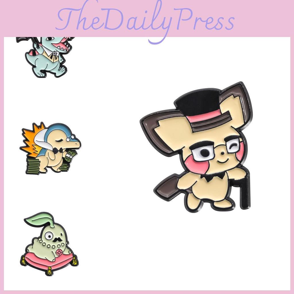 Playful Cartoon Character Badge Unique Alloy Enamel Brooch Perfect For Lovers Anime