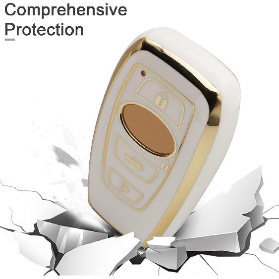 Elegananccy for Subaru Key Fob Cover, Soft Full Protection Key Case Shell with Keychain Compatible with Ascent BRZ Crosstrek Forester Impreza Legacy