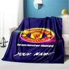 Manchester City FC Pattern Blanket for Home Decoration, Bed, Sofa, Car Travel, Camping, Suitable for All Seasons, Birthday Christmas Gift