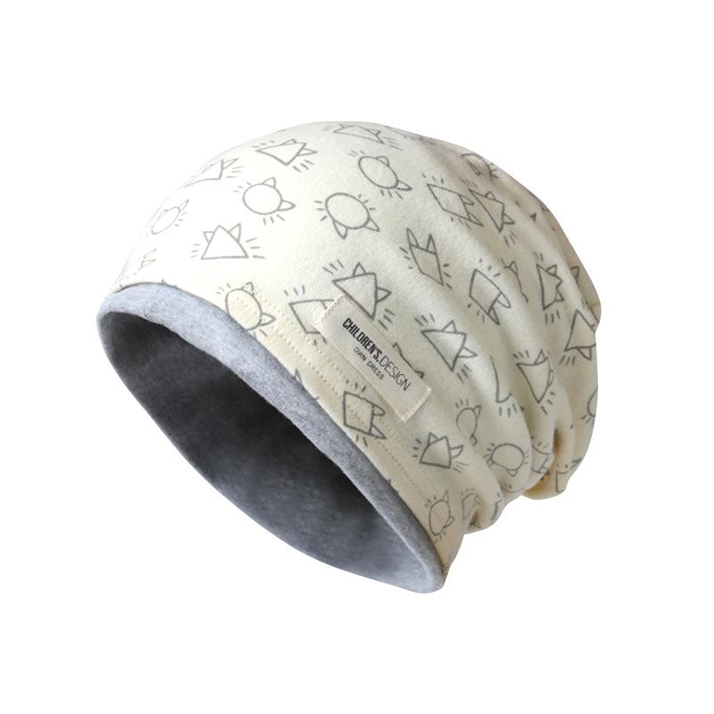 Dwuwarstwowa bawełniana luźna czapka dla dzieci - Ciepła wiatroszczelna czapka jesienno-zimowa dla dzieci w wieku 2-9 lat