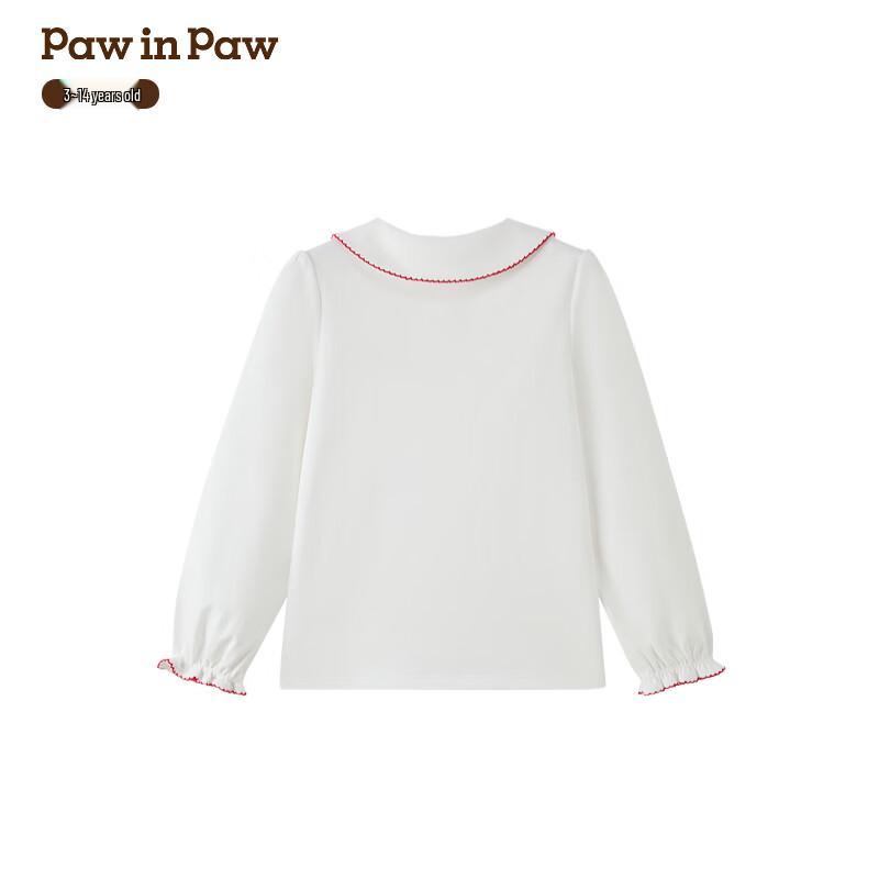 PawinPaw Girls  Cartoon Bear Polo Long-Sleeve T-Shirt 130