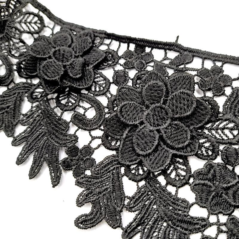 Water Soluble Lace Hollow Embroidery Shoulder Flower Doll Collar Lace Accessories Leaf Pattern Three-Dimensional Hollow Applique Fake Collar