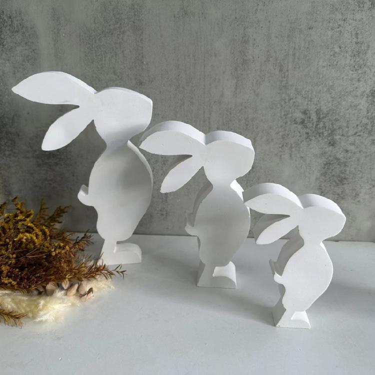Easter Rabbit Candle Mold DIY Soap Mould Fondant Cake Baking Tool Silicone Mold