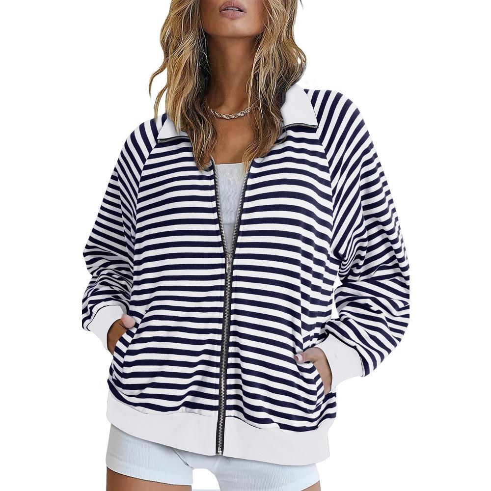 

GMXIA Осень Зима Женская Повседневная Рубашка Полосатая С Лацканами Цветная Кофта Топ Женский XXL