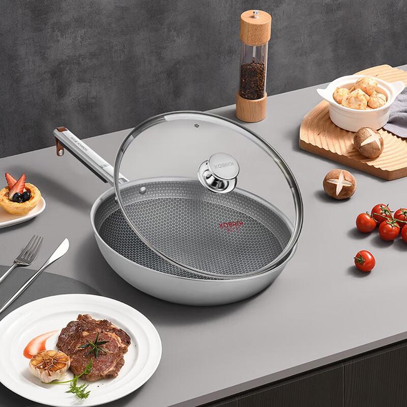 KOMBBACH Kamaiwei 3-Layer Stainless Steel Honeycomb Wok