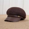 Octagonal beret women's autumn and winter retro British face small casual versatile newsboy duck tongue painter hat