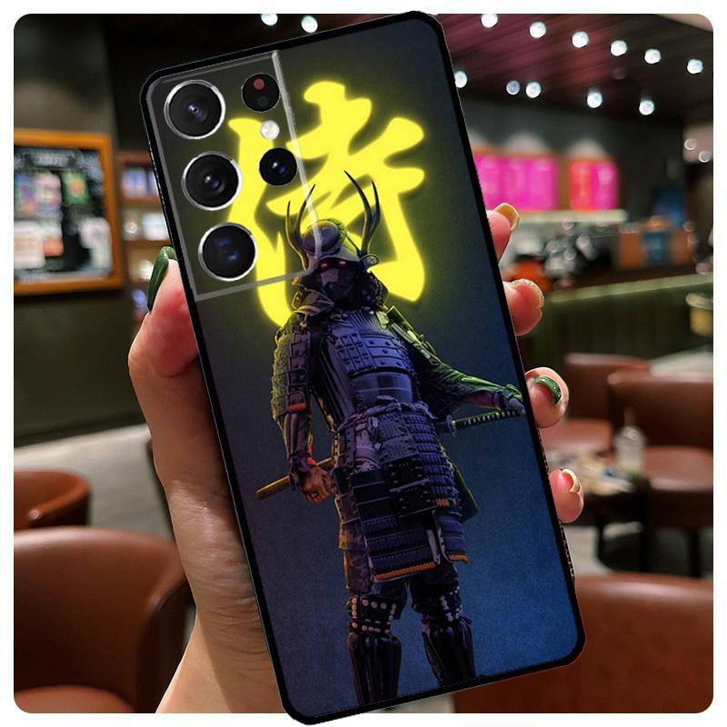 Samurai Japan Art Phone Case For Samsung Galaxy S25 Ultra S21 S22 S23 S24 Ultra S9 S10 Plus S24 S25 FE Cover