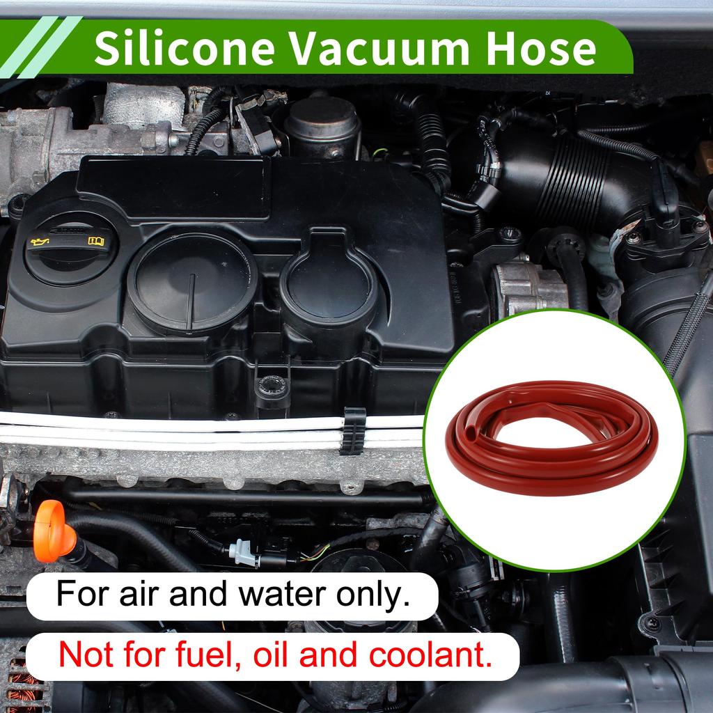 HOPESPANNER 5.5Ft 11/16" 18mm ID 2mm ThickNe-ss Silicone Vacuum Tube Hose High Temperature Automotive Vacuum Line 1pc
