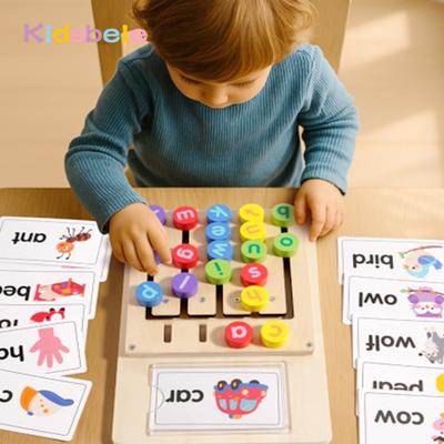 Double Sided Wooden 5-color Advanced Walking Spelling Interactive Toy Logical Thinking Matching Maze Game Toddler Preschool Toy