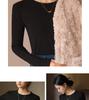 2024 Women's Korean-Style Slim Round Neck Velvet Long-Sleeve T-Shirt for Fall/Winter