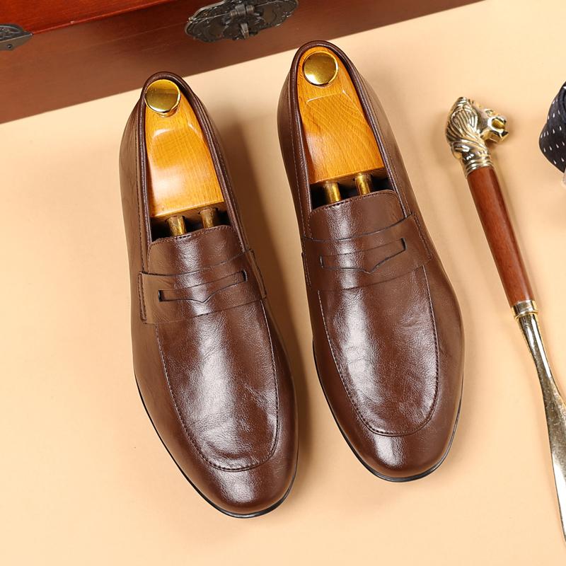 Fashion Genuine Leather Shoes For Man Leather Casual Shoes Fashion Business Oxford Shoes High Quality Designer Work Shoes